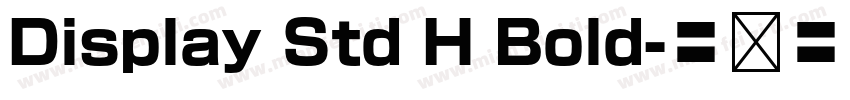 Display Std H Bold字体转换